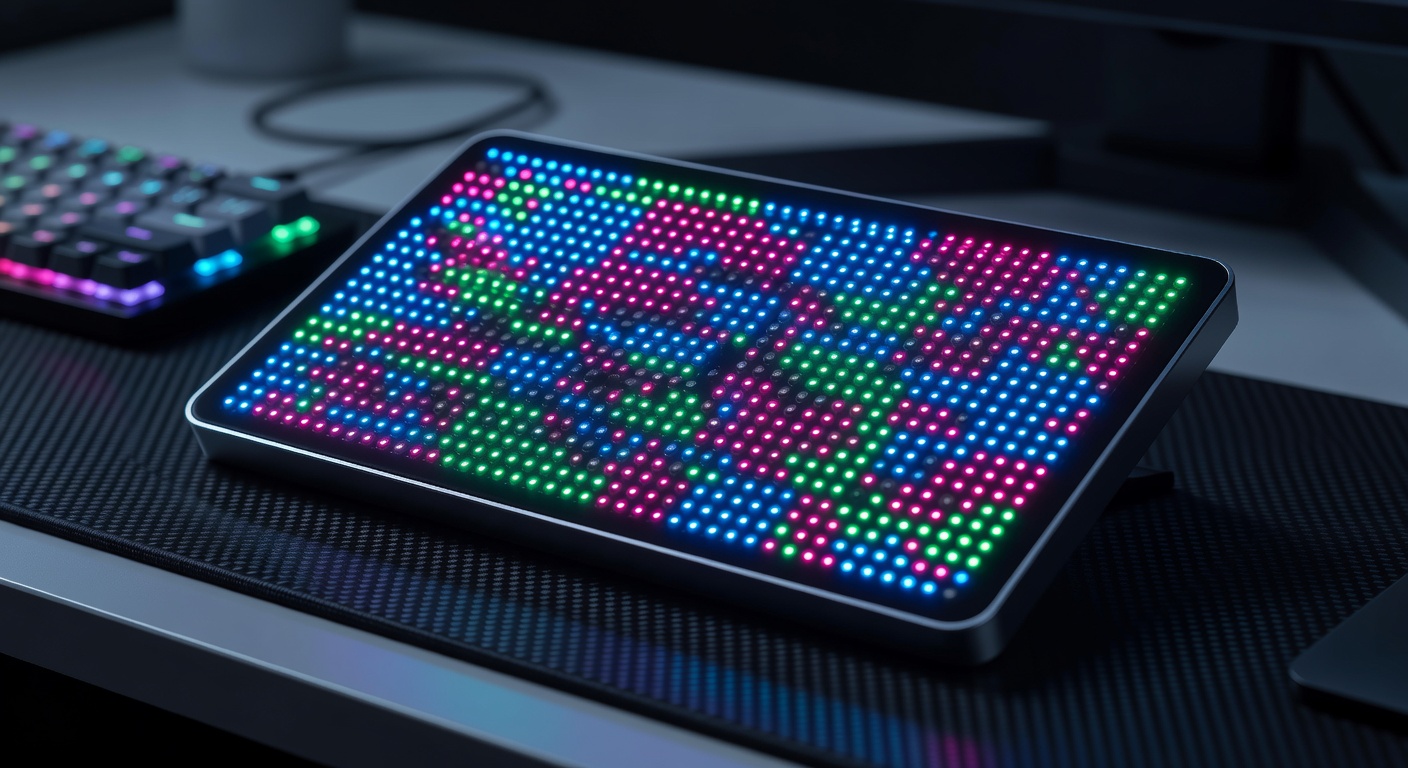Smart LED Matrix Display showing vibrant colors